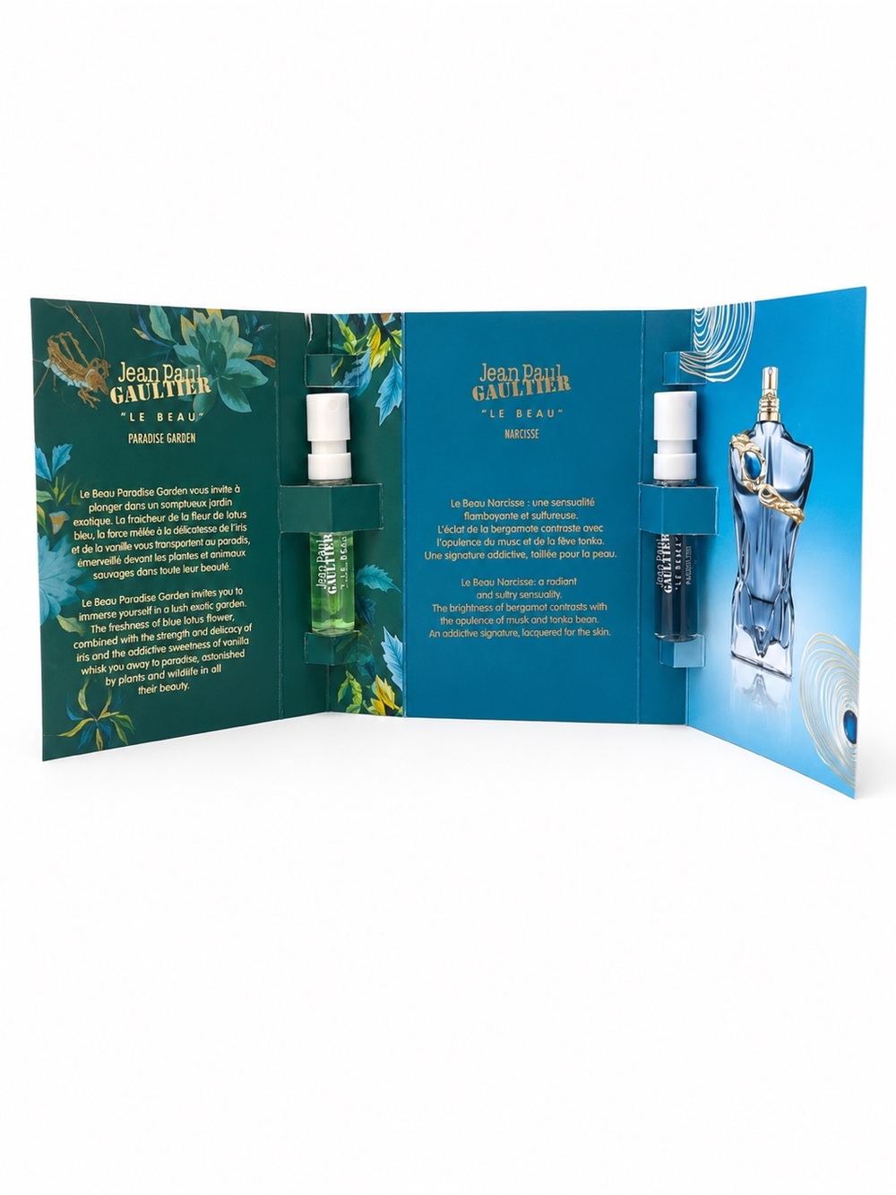 Jean Paul Gaultier Le Beau Narcisse & Paradise Garden Samples-NEW - Picture 2 of 2